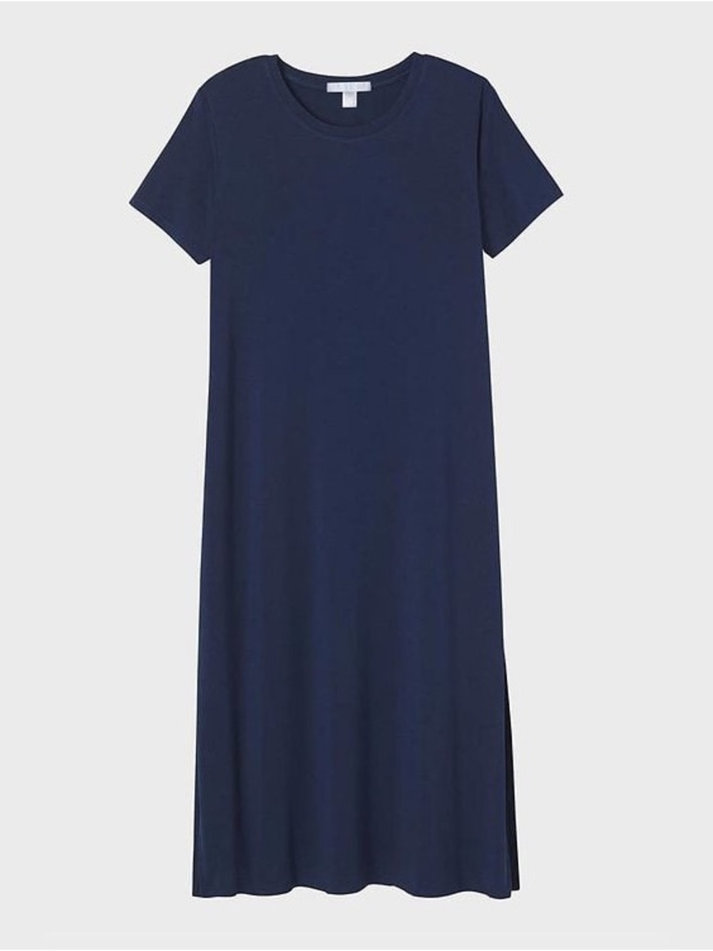 LAKE Pajamas Short-Sleeve Lounge Dress Navy Short-Sleeve Maxi Dress Small
